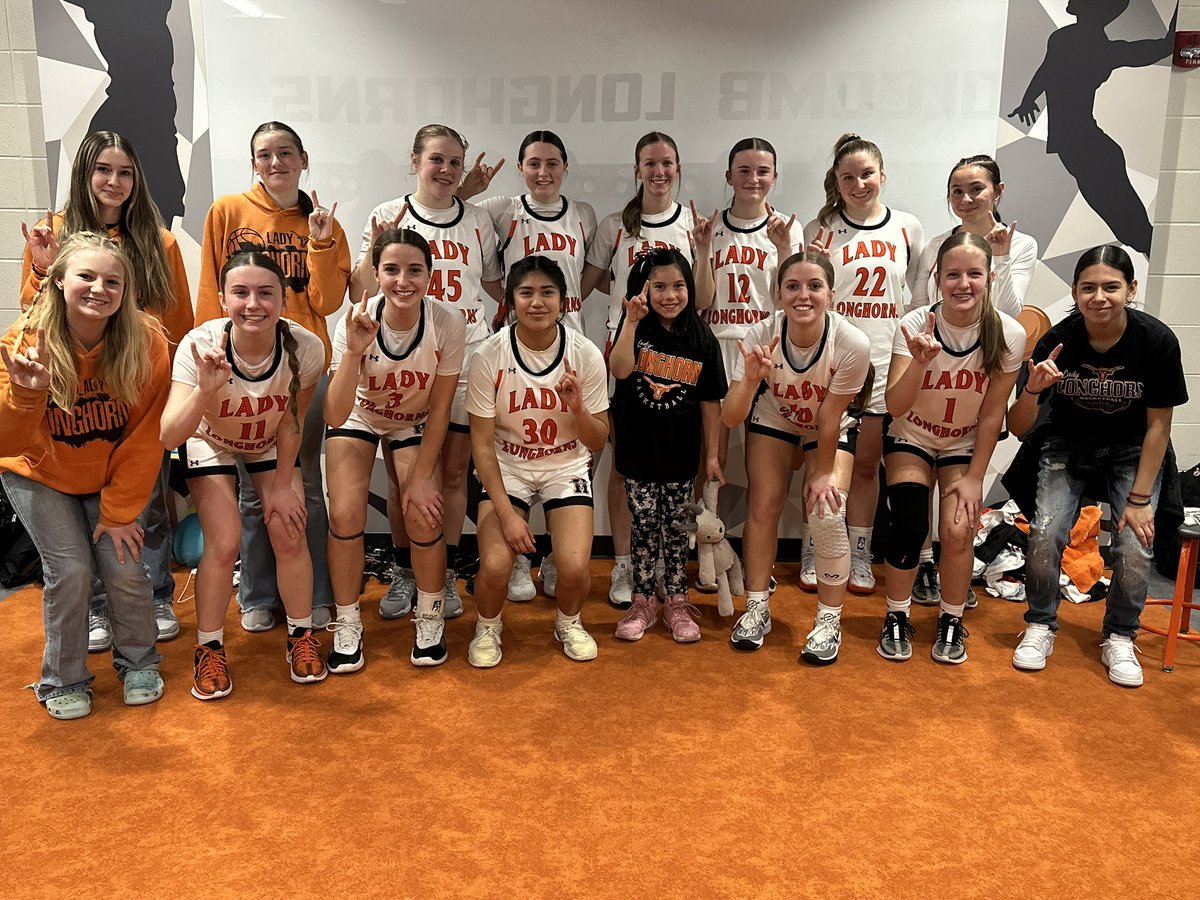The Lady Longhorns had a special guest tonight as a Honorary Lady Longhorn until she is old enough to be one herself! Bella watches practice and helps cheer the girls on while waiting on mom to get done with school  and we love having her!