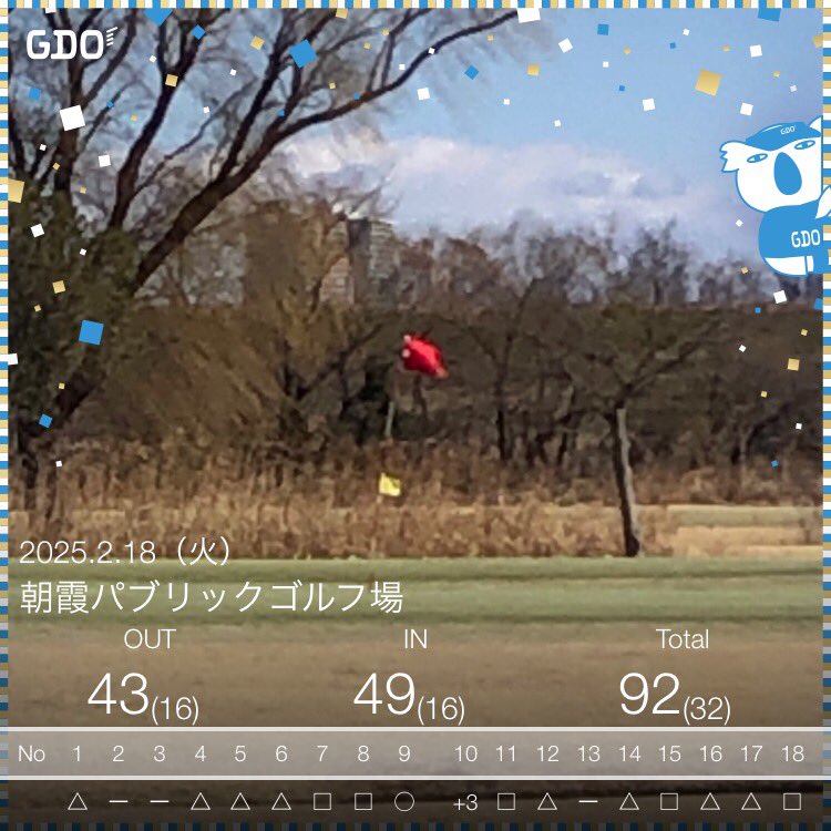 暴風の中、前回の貯蓄で助かって無事、
朝霞会HDCP13をいただきました🙆
4UTが230y飛んだり、5UT会心のショットが102yだったり😭
河川敷の難しさを味わいまくりました⛳️🏌️‍♂️