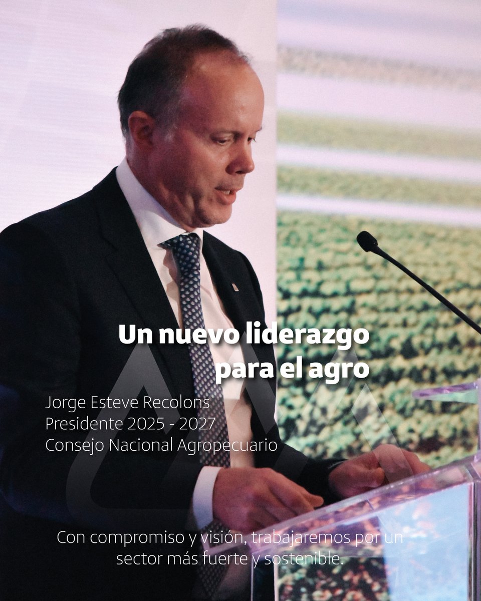 CNAgropecuario's tweet photo. ¡Felicidades a Jorge Esteve R. nuevo Presidente del #CNA para el periodo 2025-2027!

Hoy inicia una nueva etapa para el sector agroalimentario, con el compromiso de seguir impulsando el desarrollo, la innovación y la competitividad del campo mexicano.

Con liderazgo y visión estratégica, Jorge Esteve trabajará de la mano con nuestra membresía, aliados y autoridades para fortalecer el agro y garantizar un futuro sostenible.

¡Sigamos avanzando juntos por un sector más fuerte!