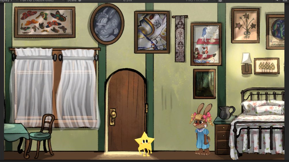 PerfectSoupGame's tweet photo. Long time no update! (1/2) I’ve made a whole bunch of art and assets that my team has implemented in. Some cutscene stuff, new dialogue portraits, Bonnette’s room, and so many trees!! 🌲  #PerfectSoupGame #IndieDev #Gameart #GameAssets #StudentGame https://t.co/LPOjJEnxDj