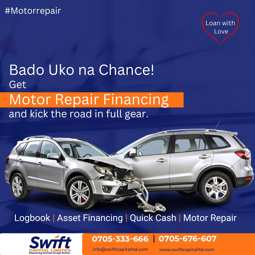 capital_swift's tweet image. Bado uko na chance! Get Motor Repair Financing today.
#Motorrepairfinancing
#loanwithlove