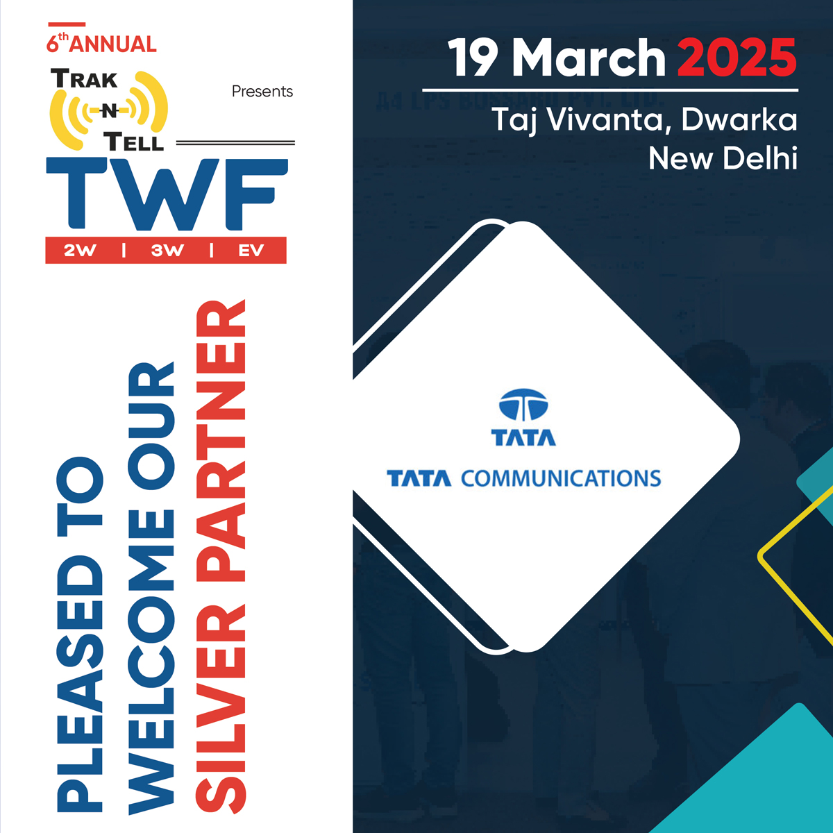 forum_two's tweet image. The team at 2W, 3W &amp;amp; EV FORUM (TWF presented by Trak N Tell) is pleased to welcome Tata Communications as their Silver Partner!
30% discount: bit.ly/495TVtU
Raghav Shankar at +919599881027 or via email at raghav@threefold.in
#twowheeler #threewheeler #ev