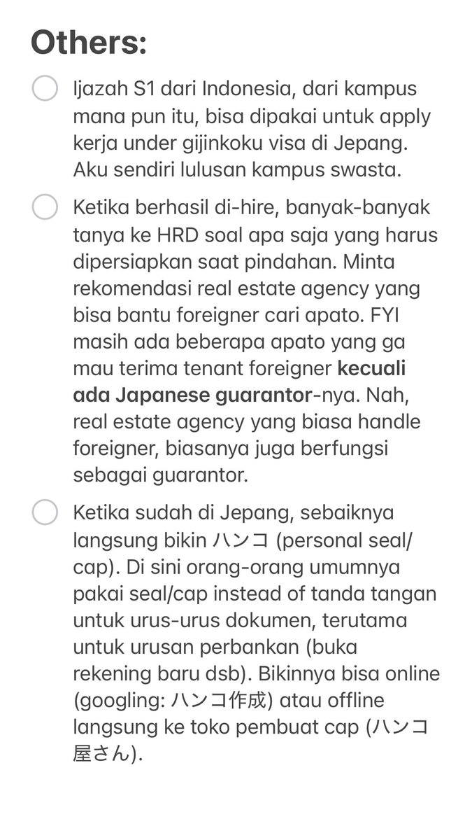 sisthaaaaa's tweet photo. Sebuah catatan untuk yang tertarik #KaburAjaDulu ke Jepang menggunakan visa gijinkoku* (Engineer/Specialist in Humanities/International Services).

*hanya bisa didapatkan oleh lulusan S1 atau experienced >10 tahun di bidang kerja yang sama. https://t.co/TYYPJXItaS