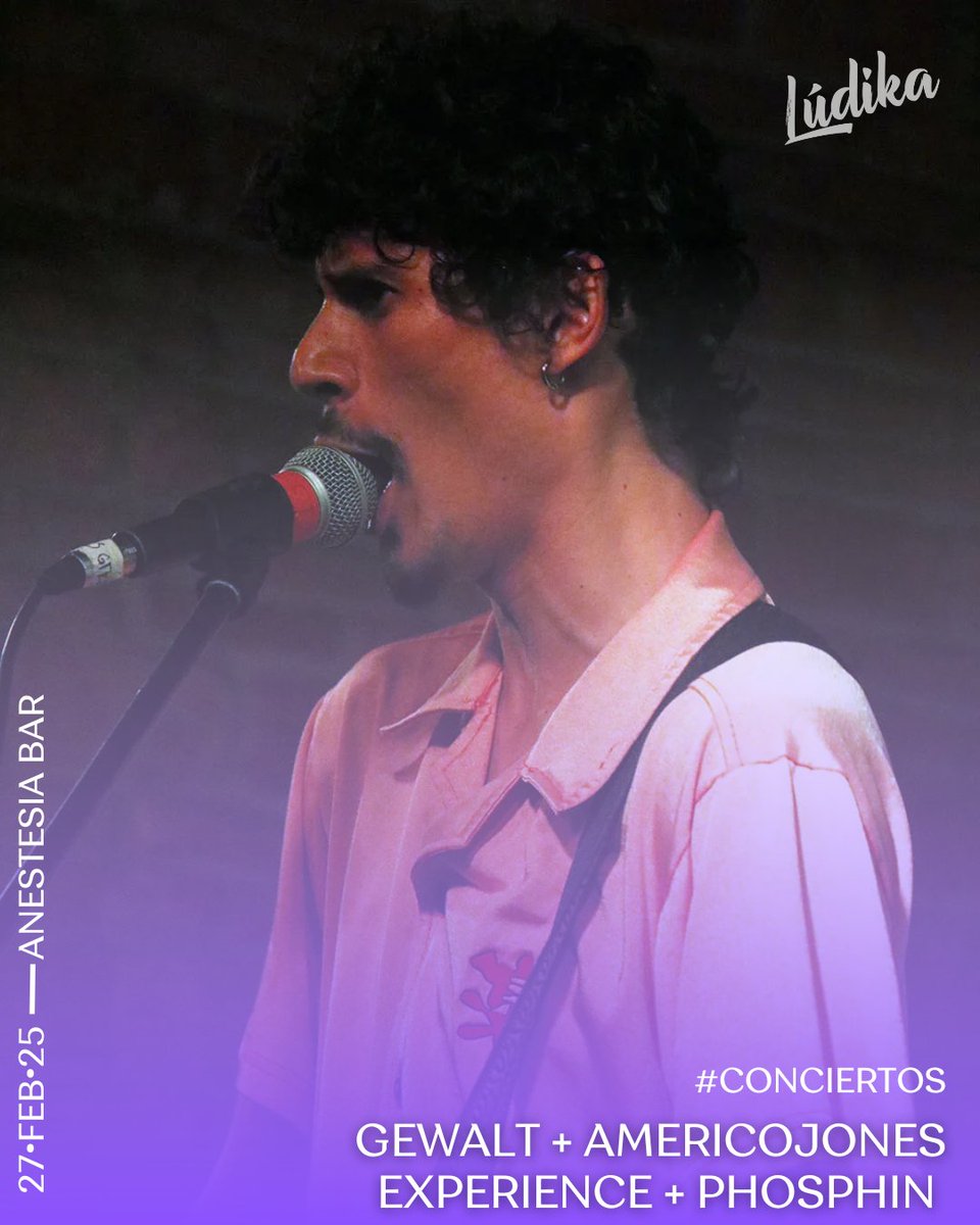 #Conciertos
Solo diez días para tener una "Noche de Rock &amp; Post Punk" en el #AnestesiaBar de Guadalajara 🇲🇽 con la visita de la propuesta alemana <a href="/GewaltB/">Gewalt Band</a> además de los geniales <a href="/AmericojonesThe/">The Americojones Experience</a> y #Phosphin

🎟️🎟️ y + info con <a href="/afasiadiy/">afasia.diy</a>
📷 <a href="/soyzali/">Soy Zali</a>