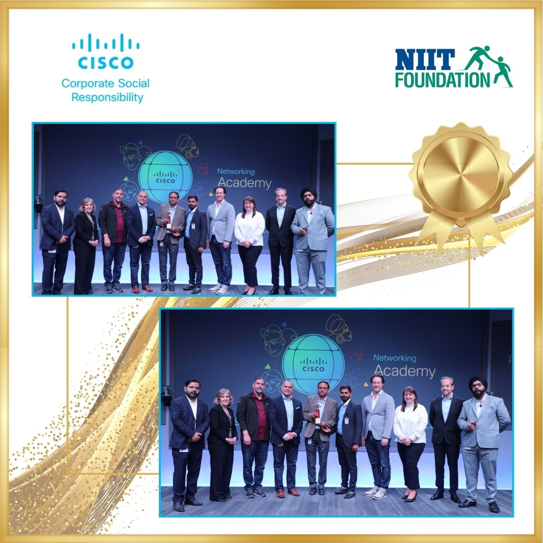 We are delighted to announce that NIIT Foundation has been honored with the Cisco Networking Academy Partner Excellence Award at the annual Cisco Networking Academy conference held at Cisco India headquarters! 

This recognition reaffirms our commitment to empowering students and