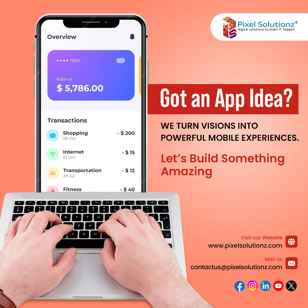 PxlSolutionz's tweet image. 💡 Have a game-changing app idea? We bring concepts to life with cutting-edge mobile solutions!
From design to deployment, we craft seamless experiences that drive success.
Let’s create something extraordinary—talk to us today!
#PixelSolutionz #MobileAppDevelopment #app #mobile