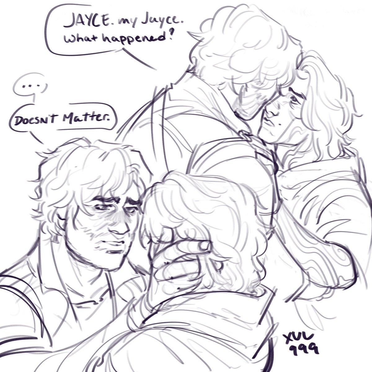 Doodle c0mmish of Jayce folding at the commune ✨