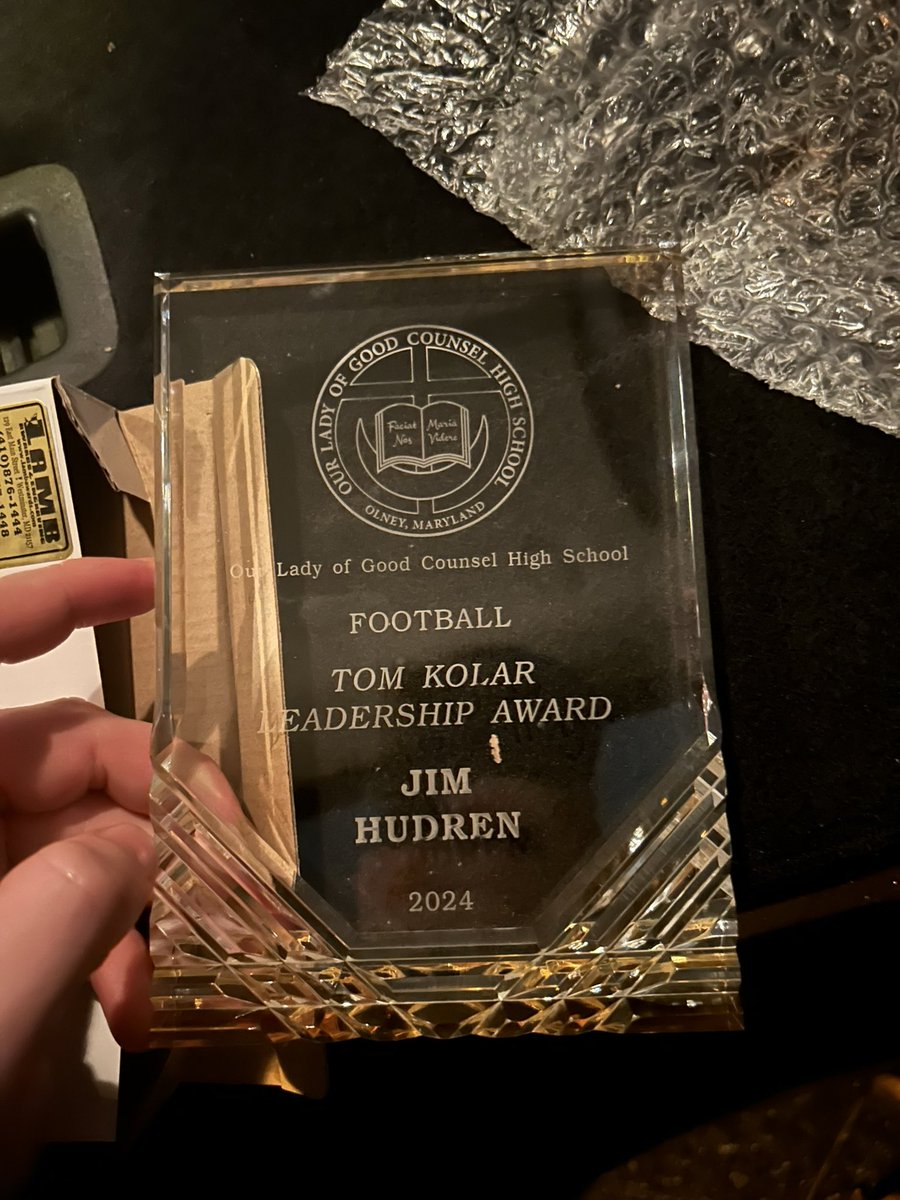 Honored to have been chosen for The Tom Kolar Leadership Award! <a href="/gcfootball/">GC Football</a> <a href="/FATboysOLine/">Coach Mike Dillon</a> <a href="/IUPfootball/">IUP Football</a>