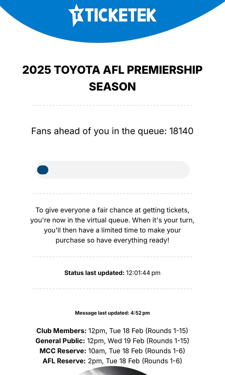 tigertufftanya's tweet image. Only a measly 18k people ahead in the queue 🫣 #ticketek 

Bugger that.