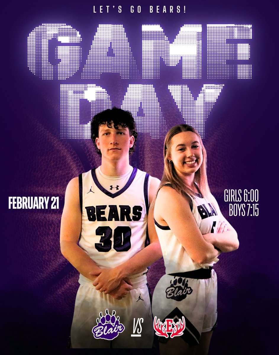 Blair High School (@bhsblair) on Twitter photo Tonight is the last regular season game, and Elkhorn isn't too far down the road. We'll see you there. Good luck, Bears! <a href="/LadyBearsBHS/">BHS Girls Basketball</a> <a href="/BlairBasketball/">Boys Basketball</a> Tonight is the last regular season game, and Elkhorn isn't too far down the road. We'll see you there. Good luck, Bears! <a href="/LadyBearsBHS/">BHS Girls Basketball</a> <a href="/BlairBasketball/">Boys Basketball</a>