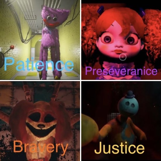 klynteceleran's tweet photo. I also noticed that each ally matches one of the six souls in undertale
Was undertale an inspiration for poppy playtime or is this just a coincidence?
#poppyplaytime #undertale #sixsouls #dogday #poppy #kissymissy #doey #Doeythedoughman #humansouls #sixhumansouls #fallenhuman https://t.co/b0m2Zgmi3J