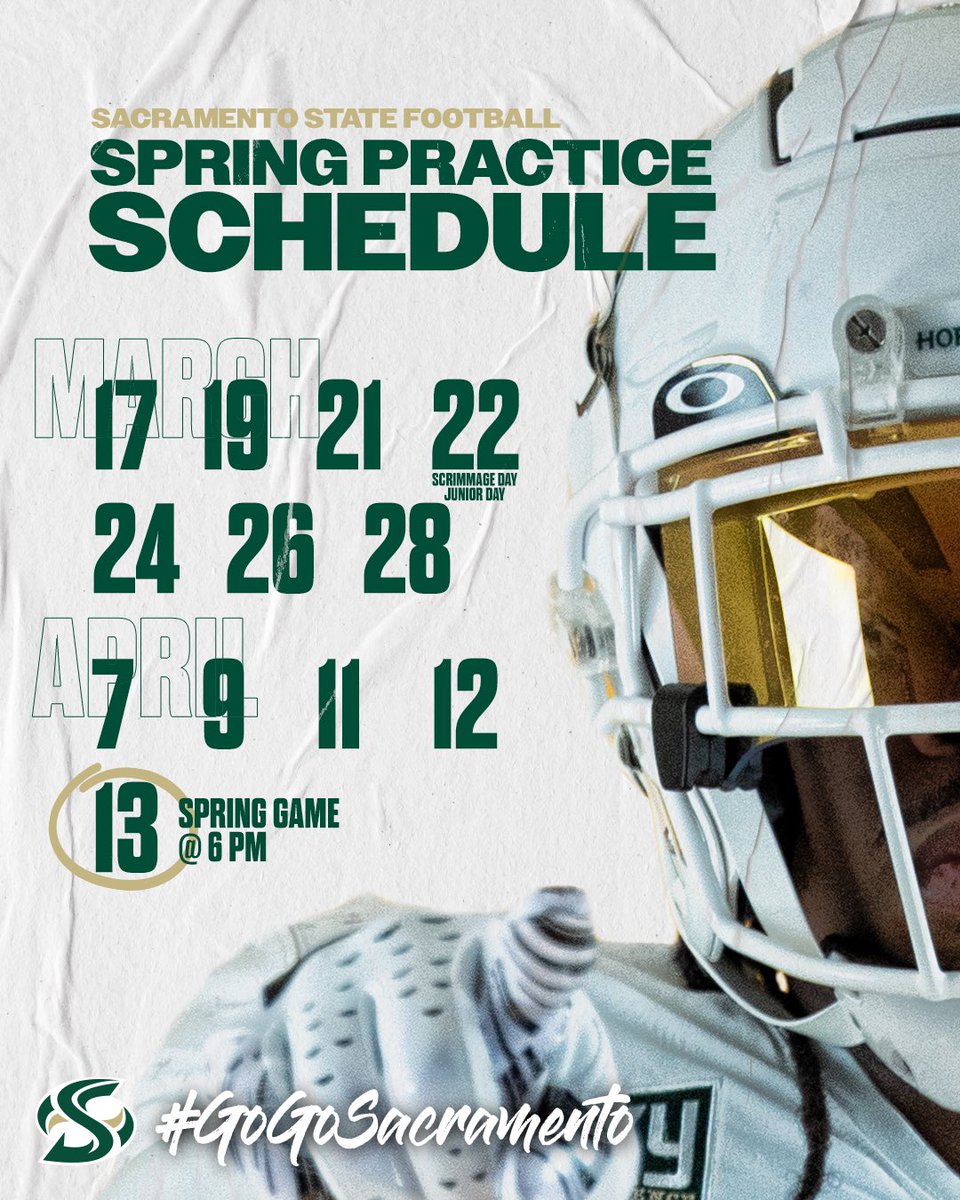 🚨SPRING 🏈 IS HERE🌴
1 MONTH AWAY FROM SPRING❗️🐝
#GoGoSacramento