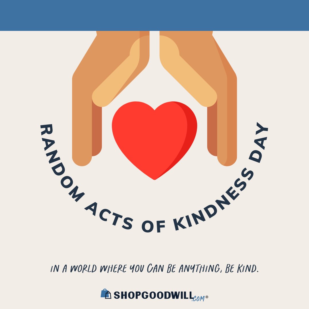 Goodwilletx's tweet photo. 🌟 Happy National Random Acts of Kindness Day! 🌟
Spread joy with small gestures that make a big impact. Donate, help, and uplift our community! 💖
#TheOriginalRecycler #NationalRandomActsofKindnessDay https://t.co/HmFF8vUkrB