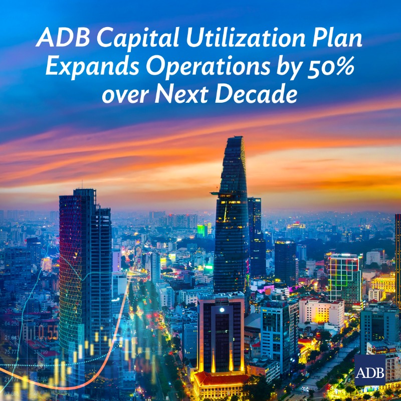ADB_HQ's tweet photo. #ADBNews: ADB approved a 10-year plan to scale up its operations and boost development impact across Asia and the Pacific.

The Capital Utilization Plan will increase the bank’s annual financing commitments from $24 billion in 2024 to over $36 billion by 2034.