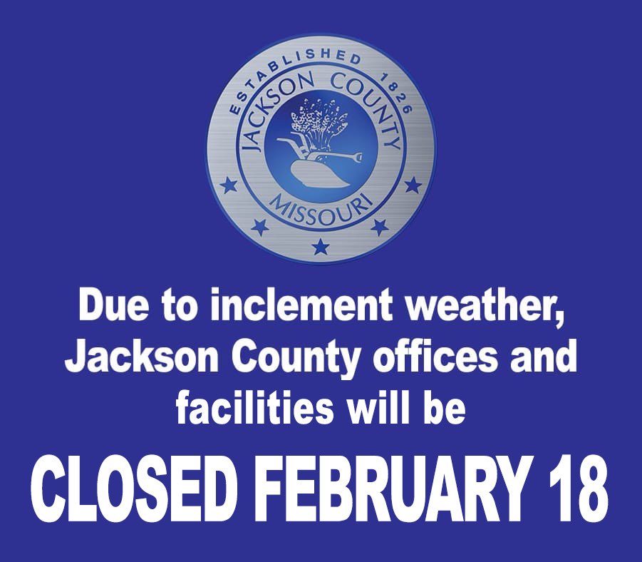 Due to inclement weather, Jackson County offices will be closed tomorrow, February 18th. 🌨