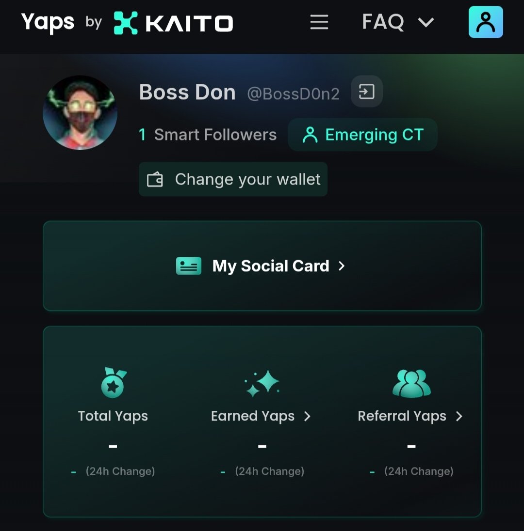 BossD0n2's tweet photo. #gm @KaitoAI yappers
"LET'S GET TALKING! Earn YAPS on @KaitoAI! Share your thoughts, let's connect I'm smart follower🚀🚀
#Kaito #YAPS #InteractionMatters #FollowBack" https://t.co/SoYnqtQ5Pg