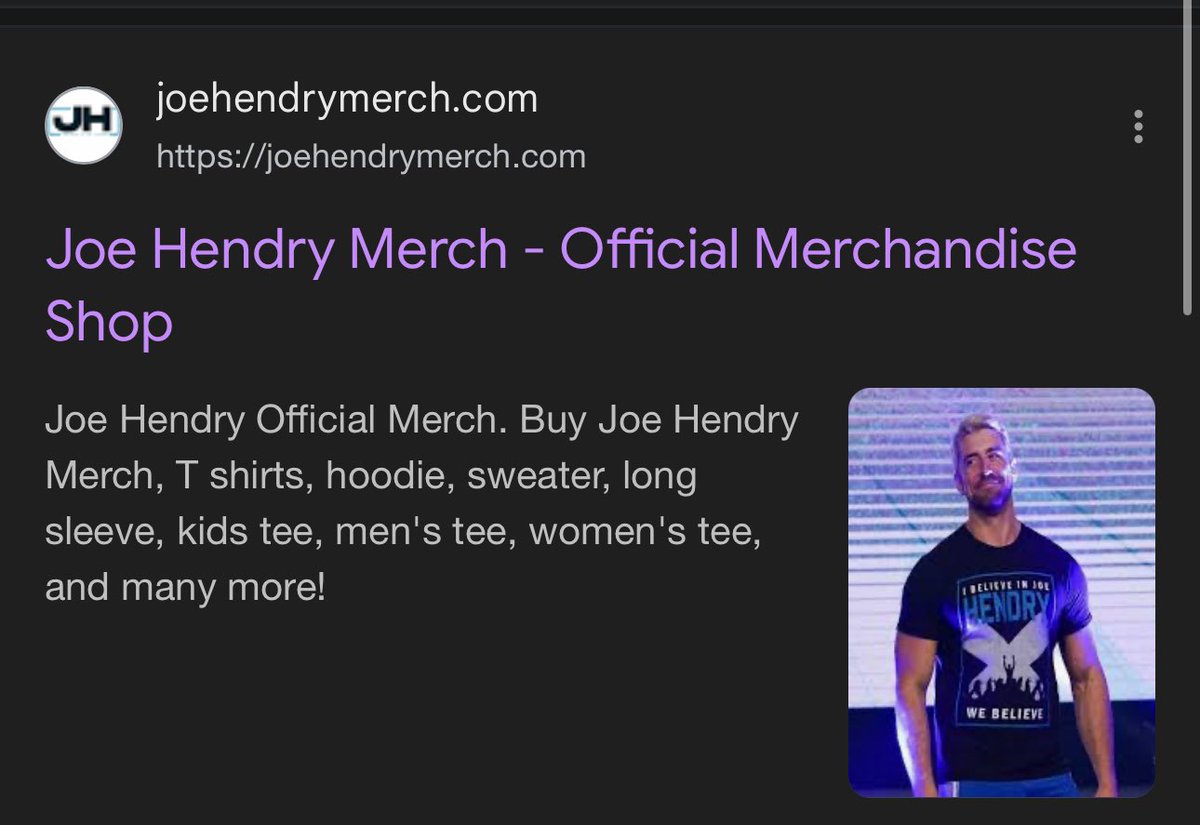 Counterfeit merch has become a serious issue.

Unless you get it from me, TNA,Pro Wrestling Tees, Hot Topic or Major Bendies, it is FAKE

Joe Hendry merch is a fake site.

The attached images are examples of counterfeit items

It’s time to stamp this out.