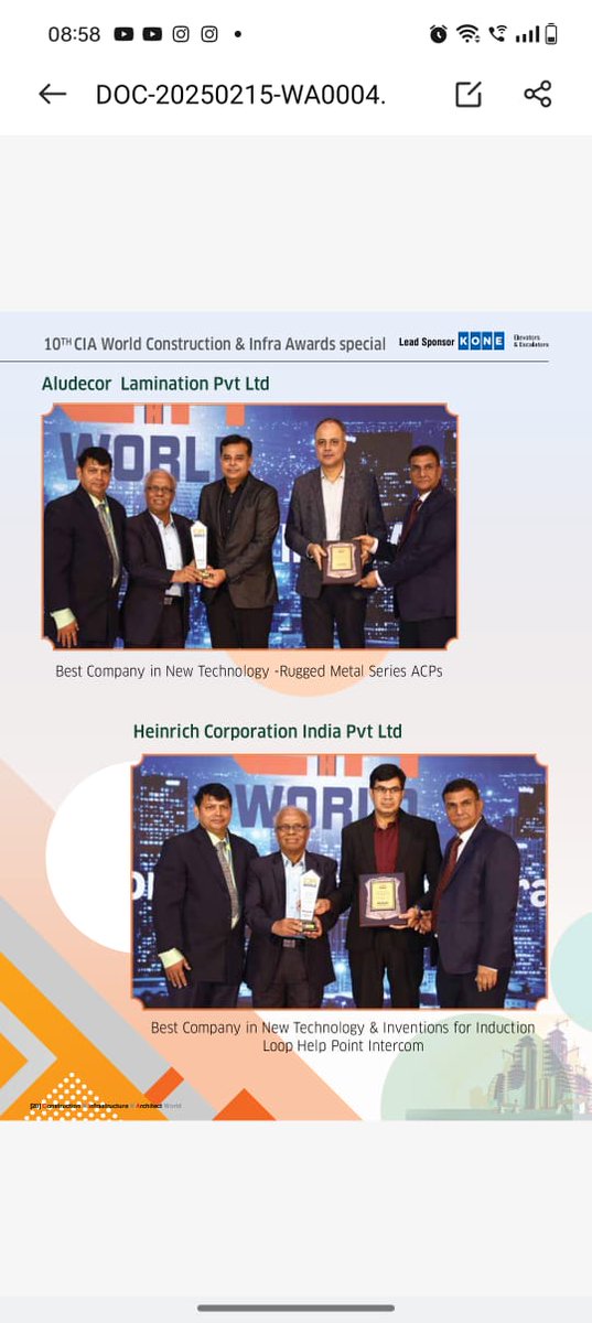 Winning is strategy but awards comes with quality delivery #heinrich #heinrichlimited