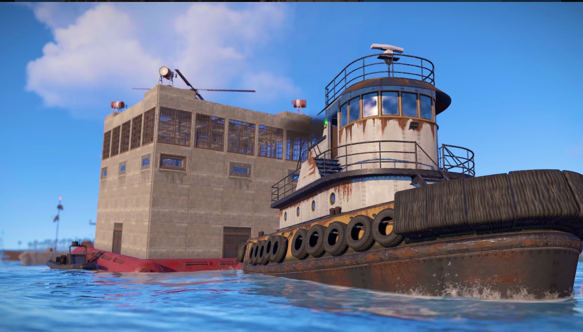 Booska_vtuber's tweet image. N4-Serverにて今週土曜日15時～新しいRustが開戦となります！

SunkenLandカスタムマップと画像2～4枚目の海上生活を可能としたMODを使用したRust PvP サーバーです。

詳細はリプライのURLからDiscordサーバーへご参加下さい。

#Rust
#N4
#Ninja4