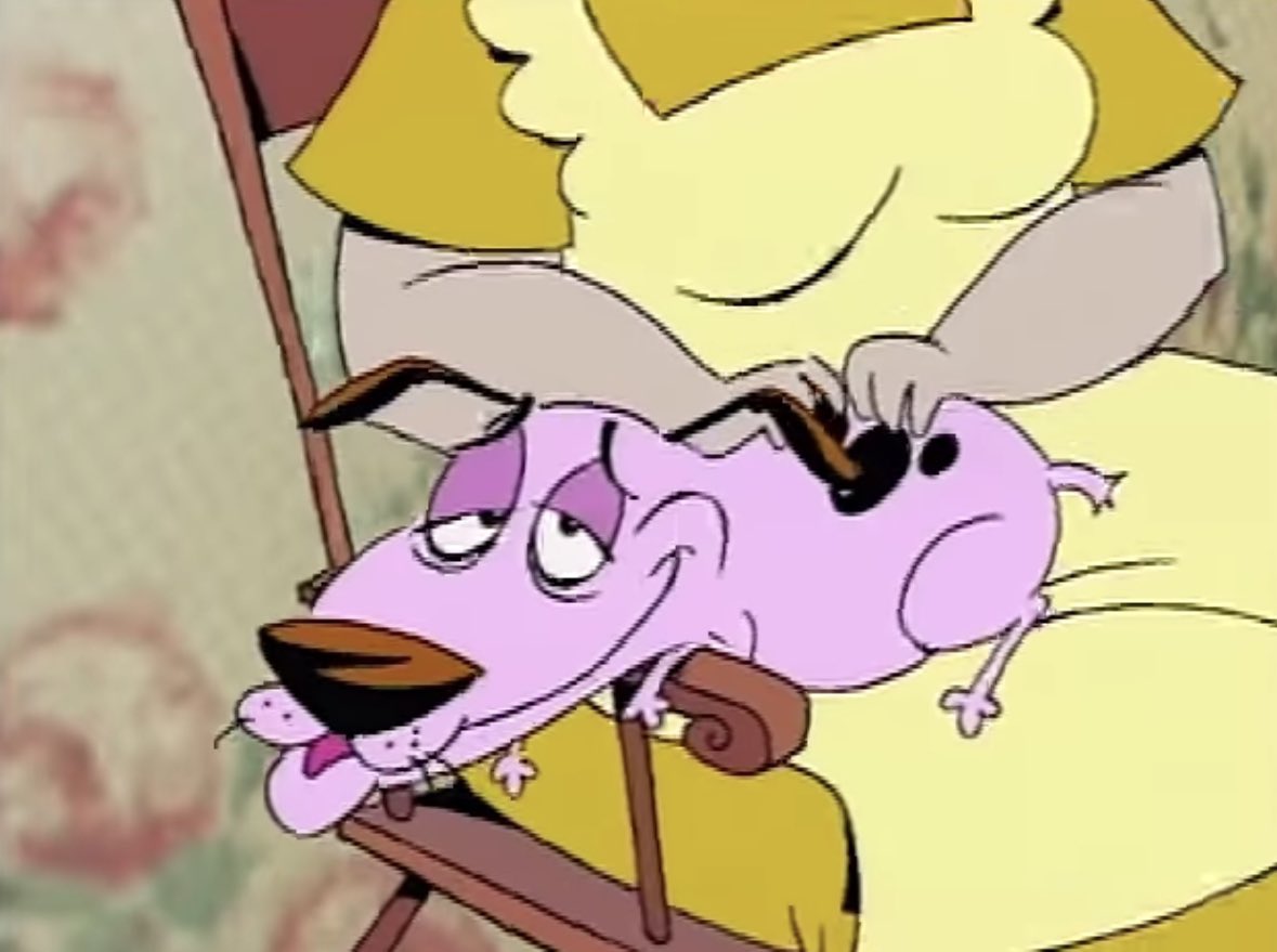 29 years ago today, the Courage the Cowardly Dog pilot 'Chicken From Outer  Space' premiered on Cartoon Network., image size:1179x879