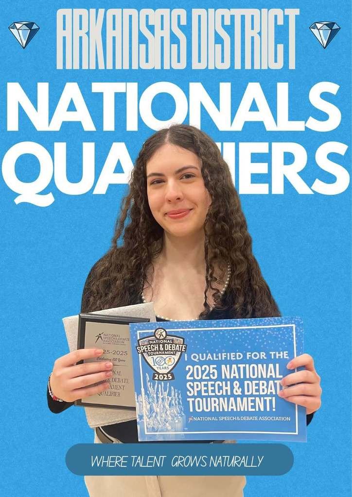 Madison McKown is Nationals bound in Lincoln Douglas Debate!

Earning a spot at NSDA Nationals is incredibly difficult, and we can’t wait to see Madison represent on the biggest stage in debate this June!

Congratulations!