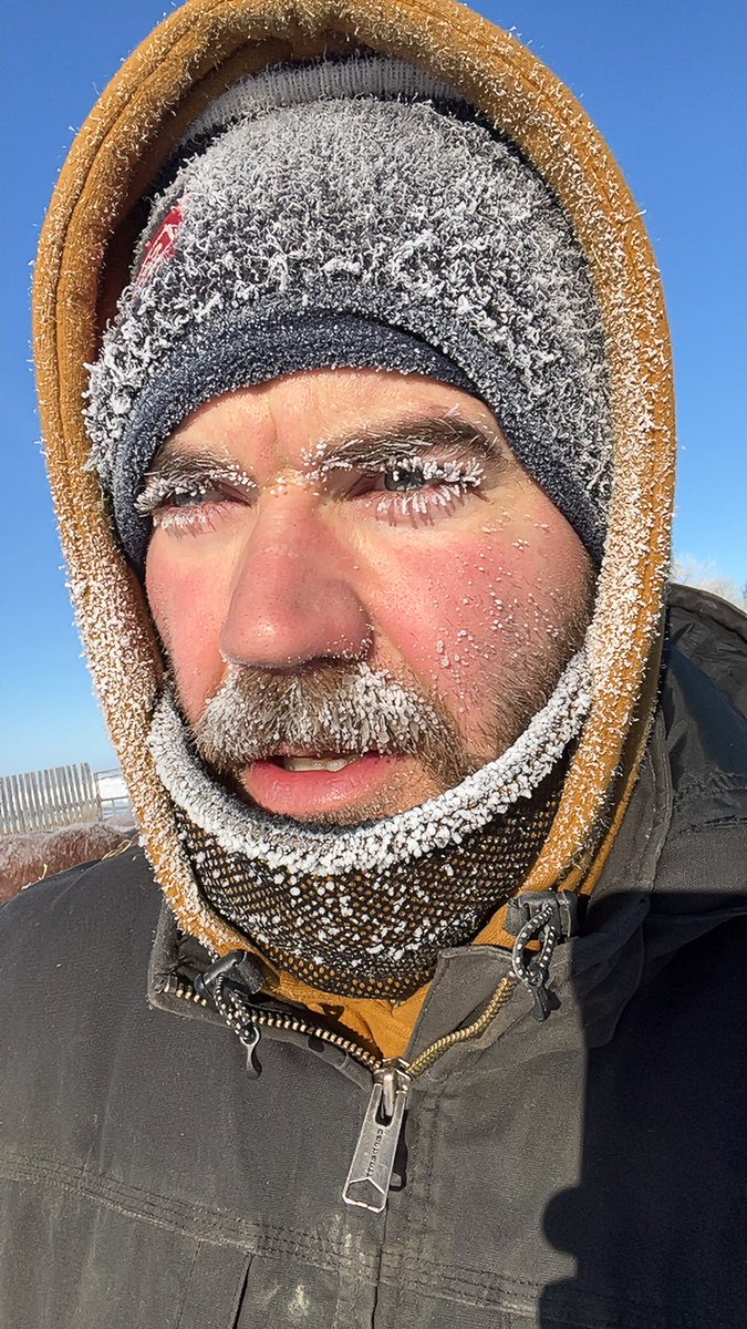 What we do for cows….. starting to see the light at the end of the tunnel for plus temperatures end of the week!