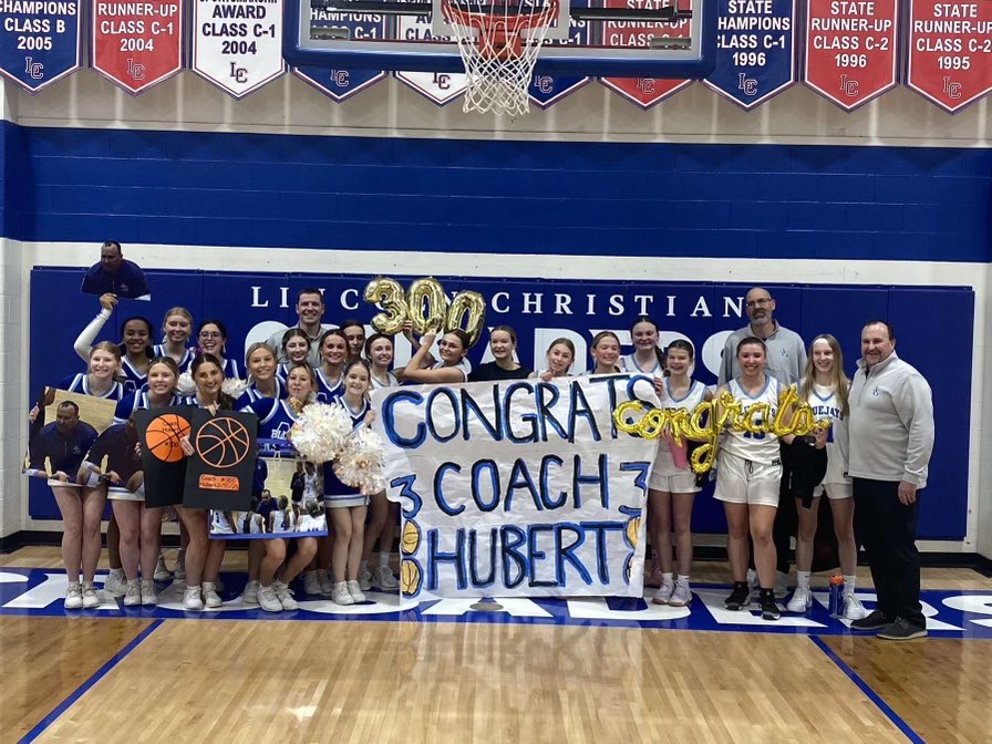 Not only was it a Bluejay victory in District play- but it happened to be Coach Dave Hubert’s 300th victory. What a win- what a career coaching record. Congrats Bluejays and Coach Hubert.