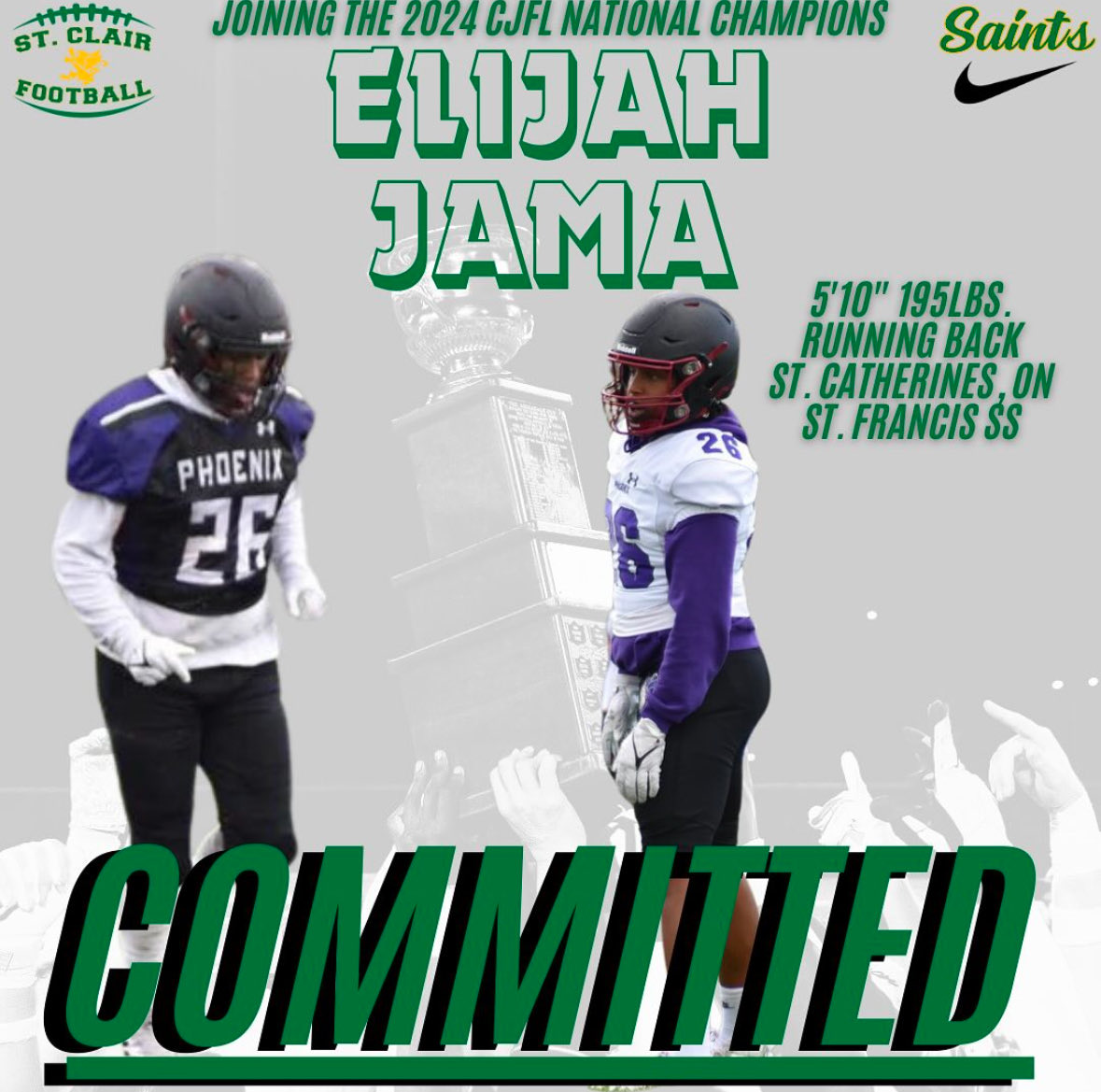 MChance519's tweet image. Playmakers are stacking up at Saints Nation!    I love the physical style and big play ability of Elijah Jama and cannot wait to get him into the backfield.   Let’s get it started already!