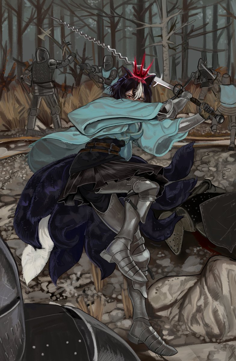 101ho_'s tweet image. Commission  Thank you  

OC name : Eileen - Nine-Tails of Conquest

#Commission #Pathfinder