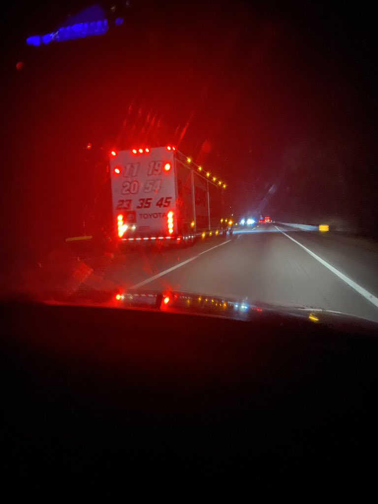 23XI and JGR merch hauler just passed me on I-77