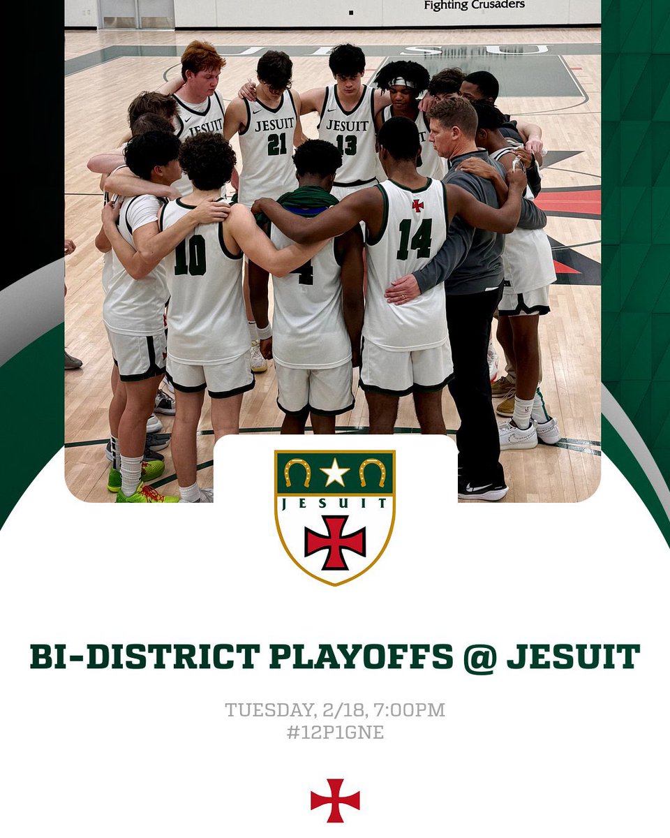 Strake Jesuit Basketball (@b_jesuit) on Twitter photo Playoff time! Let’s GOOOOO! We’re hosting <a href="/CincoHoops/">Cinco Ranch Boys Basketball</a> at 7pm on Tuesday, 2/18. #teamglory Playoff time! Let’s GOOOOO! We’re hosting <a href="/CincoHoops/">Cinco Ranch Boys Basketball</a> at 7pm on Tuesday, 2/18. #teamglory
