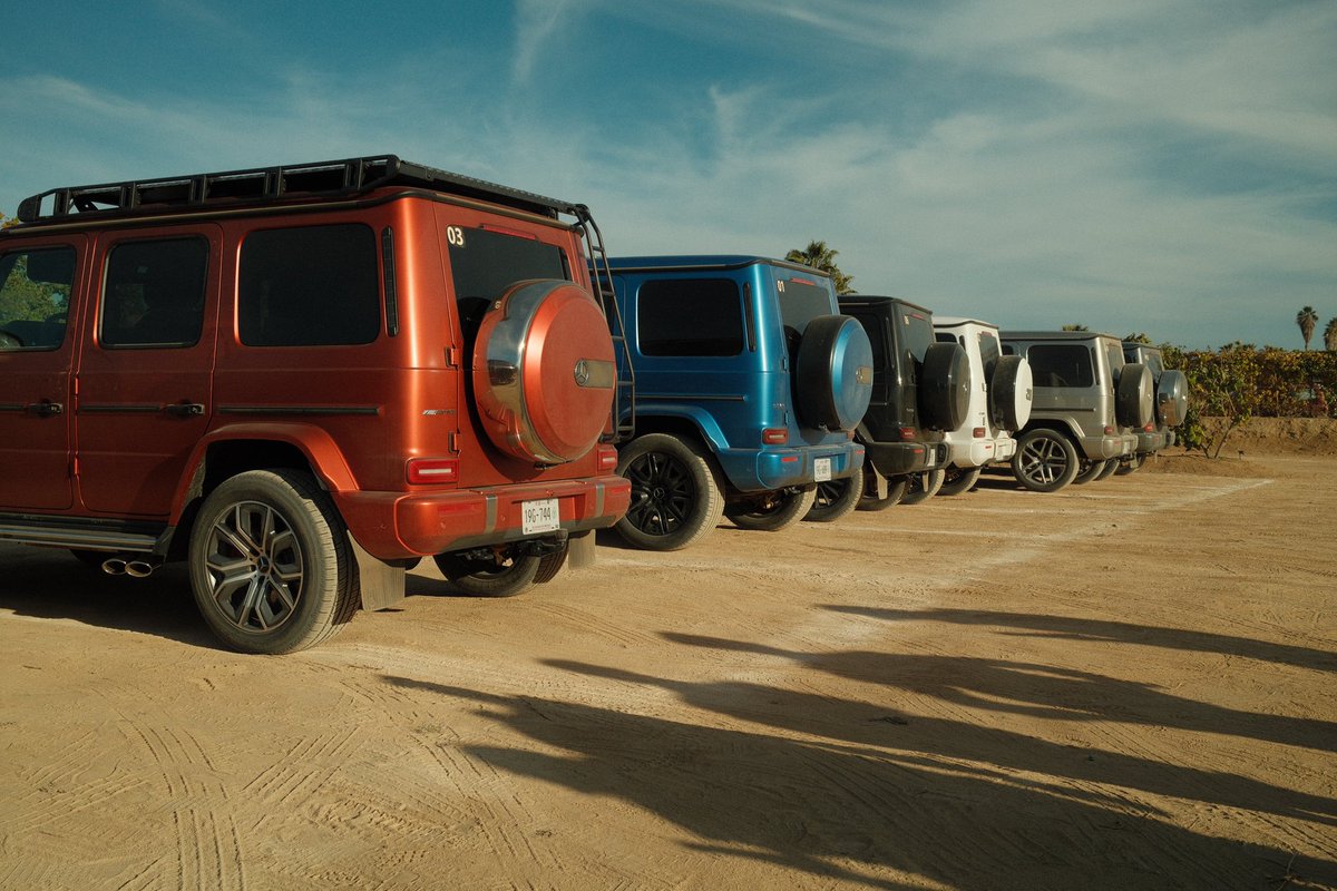 gabosalazar21's tweet photo. Hoy estamos en Todos Santos, BCS para #GExpedition y conocer las nuevas G63 y G580. La icónica Clase G ahora puede ser tuya en su variante AMG con motor 4.0 biturbo o su versión 100% eléctrica. ¿Cuál prefieren? @MercedesBenzMx https://t.co/IwwEkGod7S