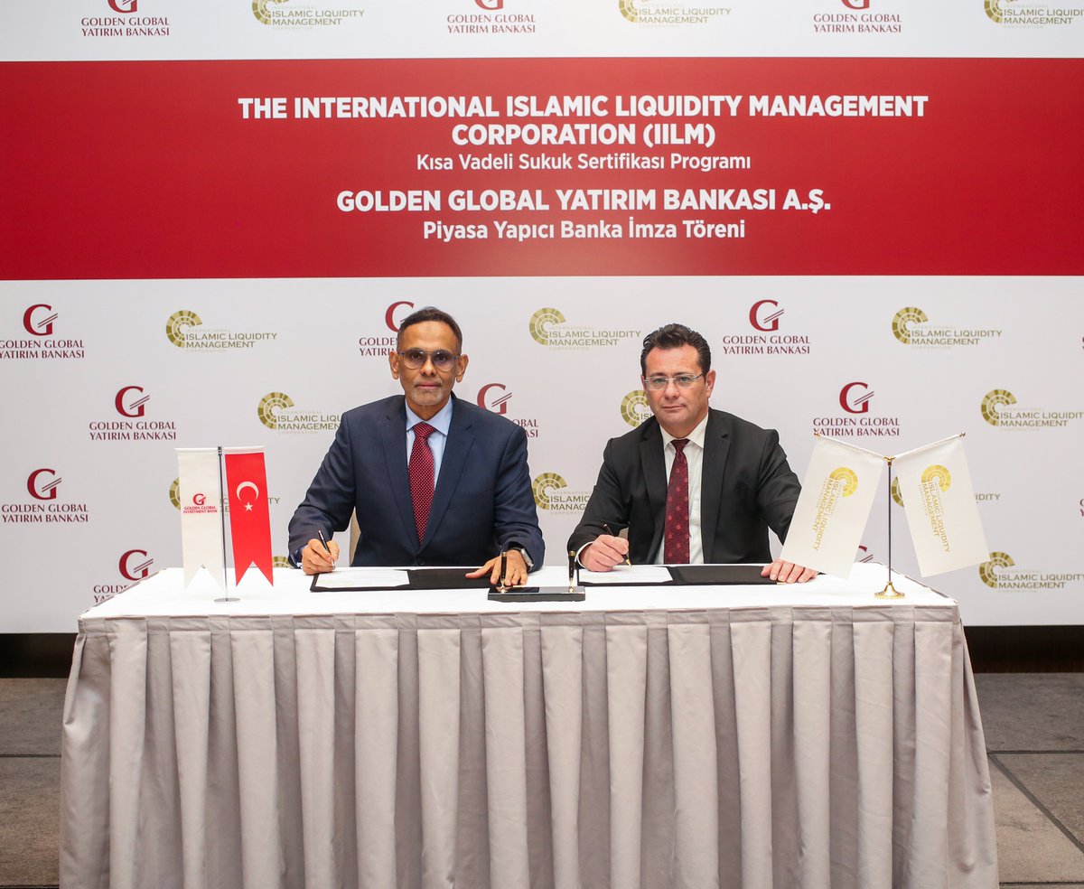 theIILM's tweet photo. @theIILM proudly welcomes Türkiye’s Golden Global Investment Bank Inc. as the latest banking institution to join the IILM’s distinguished global network of Primary Dealers.

#theIILM #Sukuk #IslamicFinance #ParticipationFinance #LiquidityManagement https://t.co/oGjn8DJ2G2