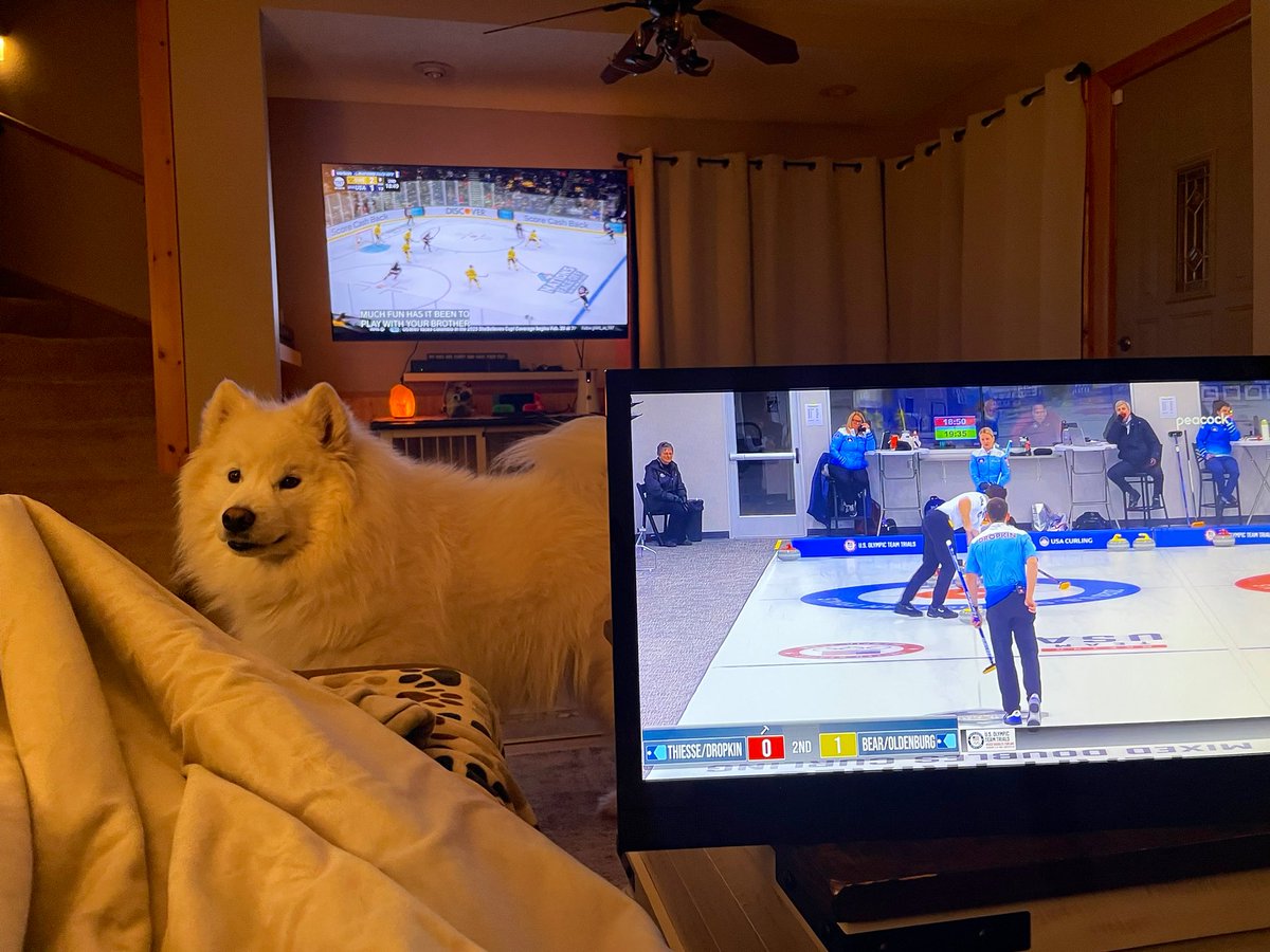 Natesepp's tweet image. I had to pull out the second TV to follow all this USA action tonight! #TeamUSA #4nationsfaceoff #hotcurlingaction
@usahockey @usacurl @tylertgeorge