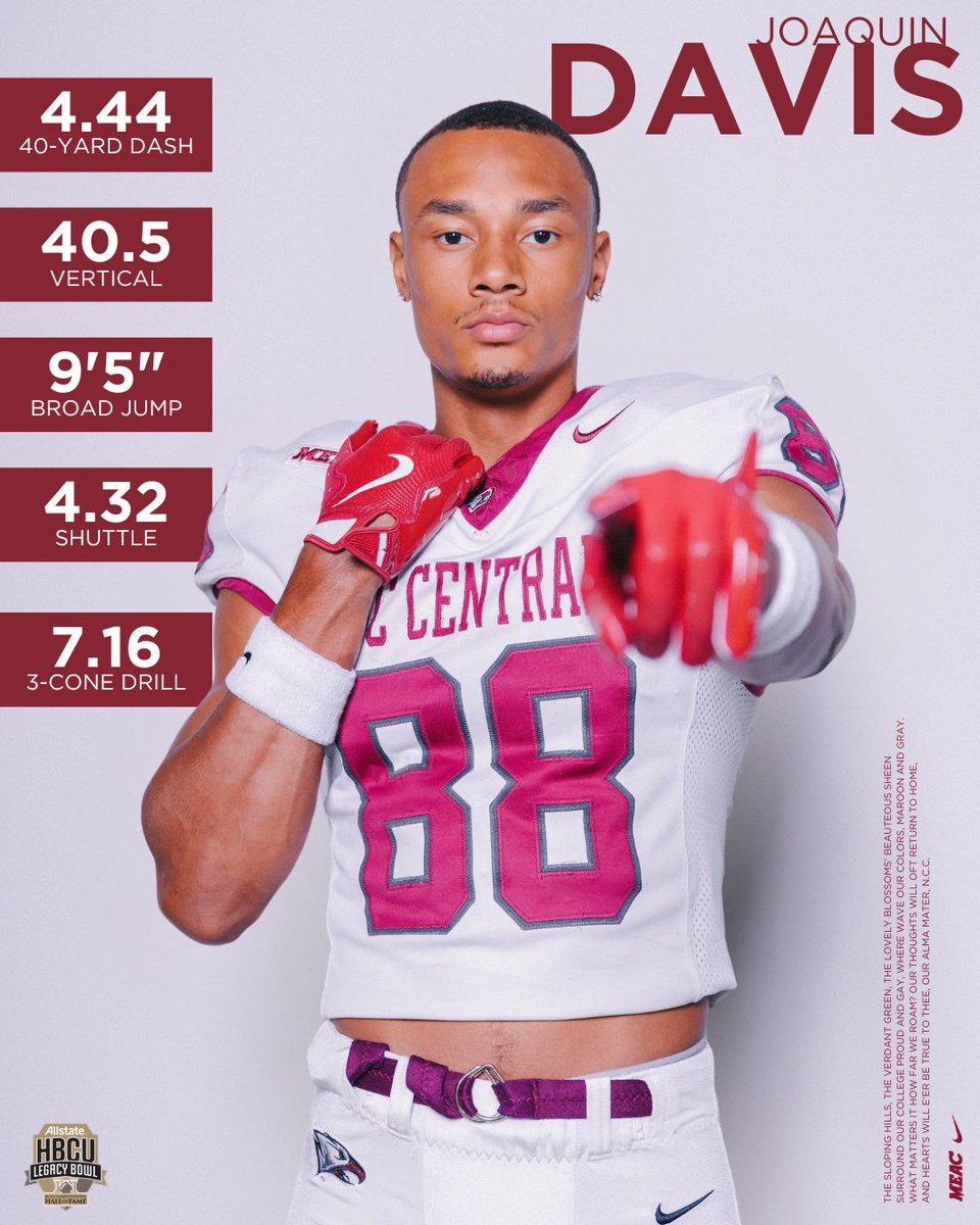 Joaquin had himself a day at the HBCU Combine 😮‍💨

#NCCUFootball #NCCUAthletics #HBCUCombine #CultureOverScheme #BeGreat