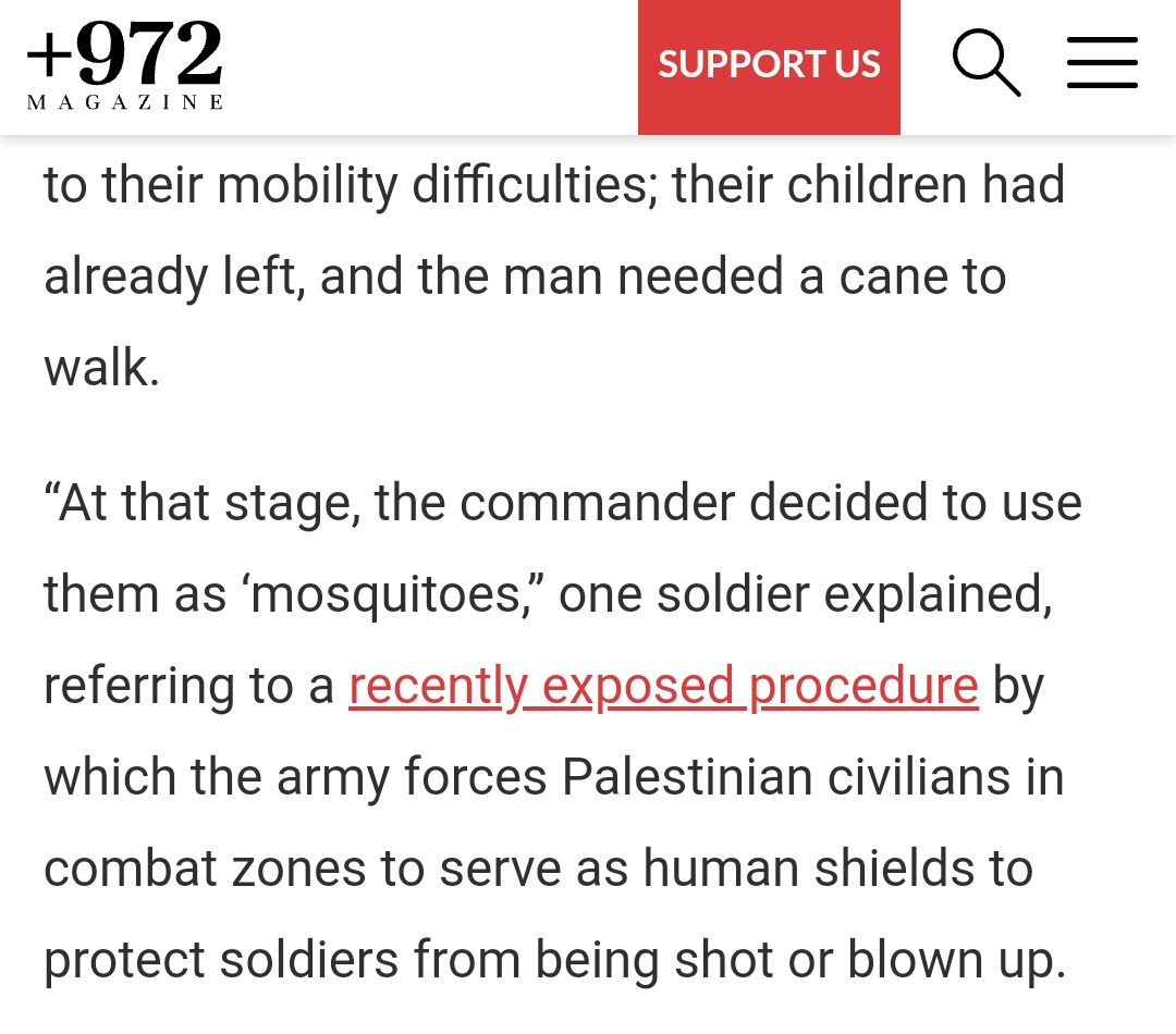 nickburbank710's tweet photo. @unMuseMe Yes exactly. The +972 article talks about it - the mosquito protocol has been denied in the past but recent investigations revealed that it is indeed SOP https://t.co/k8jmLCQoVz