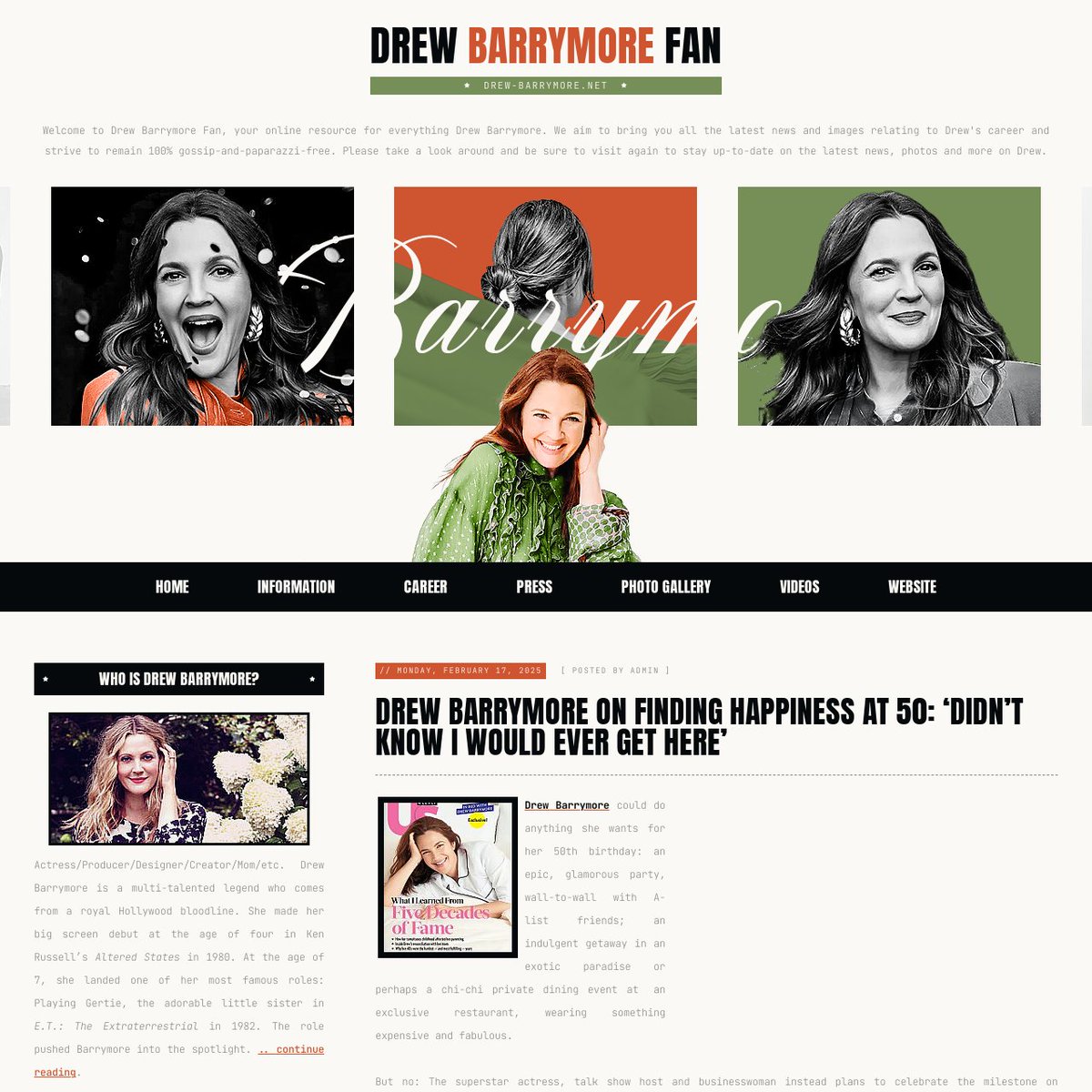 Drew Barrymore Fan (fansite at drew-barrymore.net) tweet media