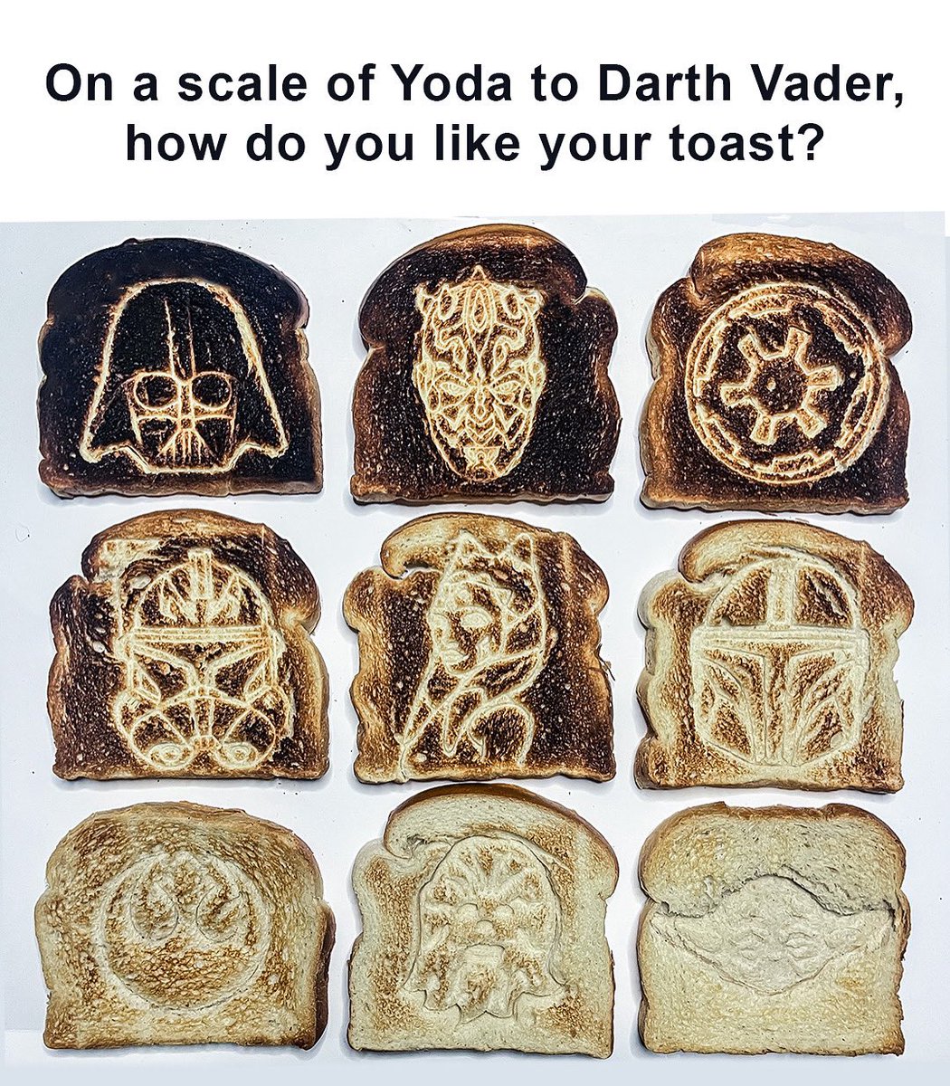 I’m obsessed with toast art. #starwars
