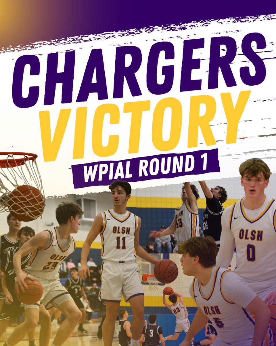 OLSH_HighSchool's tweet photo. 🏀 Go Chargers! Boys basketball wins their first round match-up in the WPIAL playoffs.

#OLSH #WPIALPlayoffs #BoysBasketball https://t.co/lB2JFqMZPQ