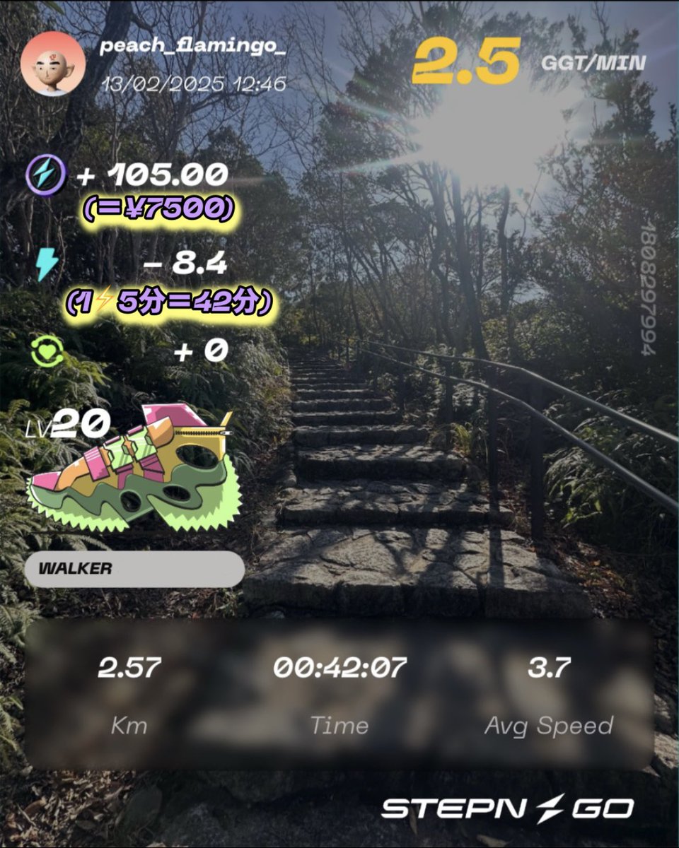 peach_flamingo_'s tweet image. #STEPNer(毎日歩いて健康とお金を得る人々)