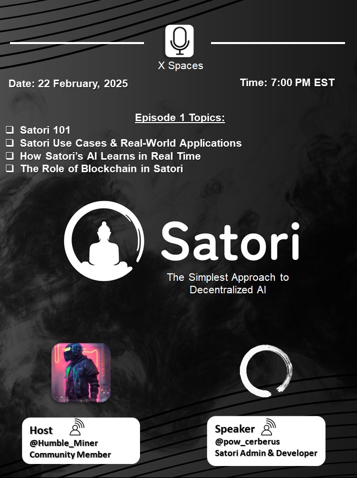 Let's talk #Satori!
Hope to see you there later this week. 

#EVR $EVR #AI #crypto