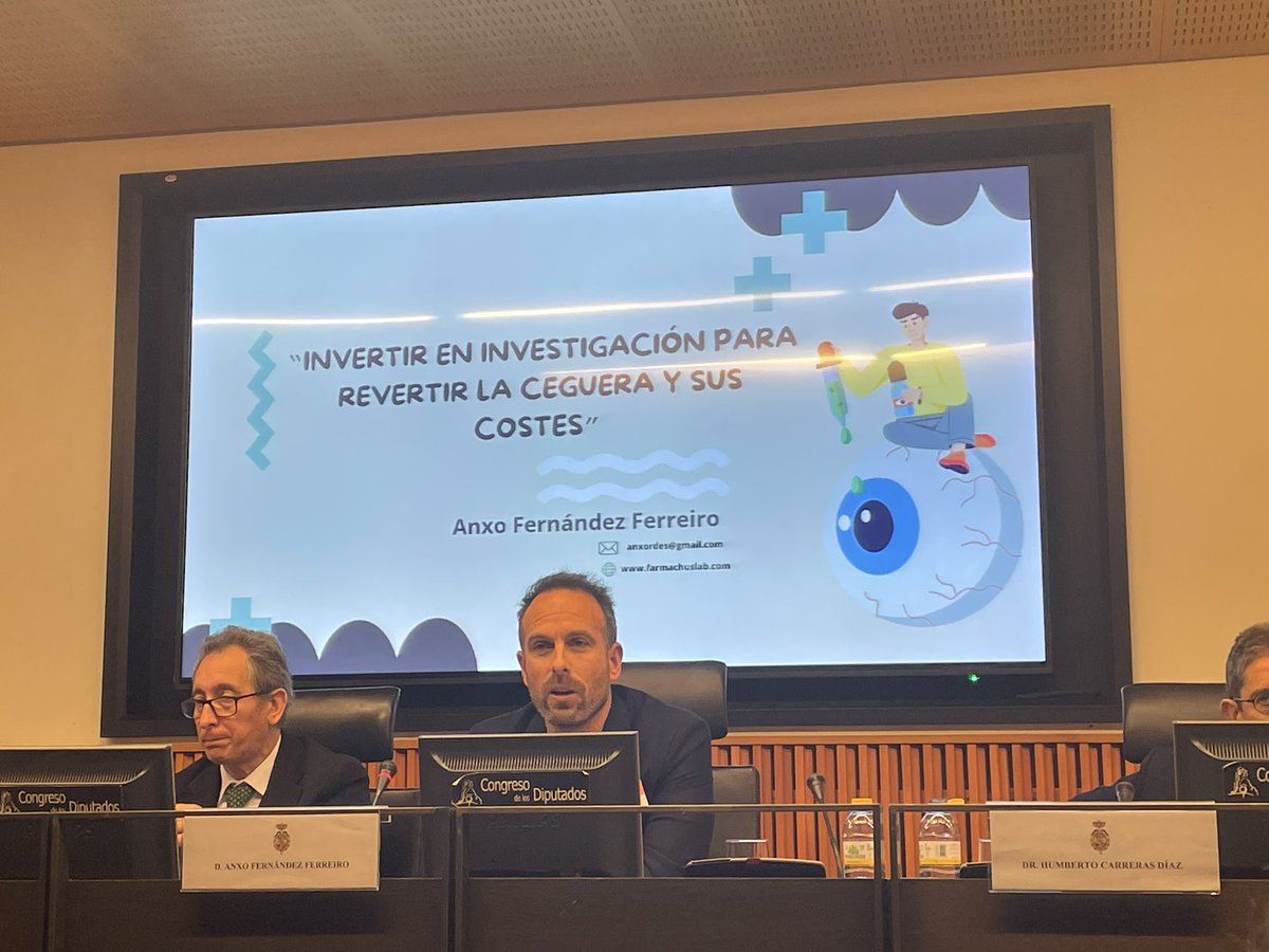 Anxo Fernández Ferreiro 💊 (@anxoff) on Twitter photo Ayer he tenido la oportunidad de participar en la jornada “Invertir en investigación para revertir la ceguera y sus costes”, celebrada en el Congreso de los Diputados y organizada por la <a href="/macularetina/">Mácula Retina</a>. Una experiencia! Gracias Ayer he tenido la oportunidad de participar en la jornada “Invertir en investigación para revertir la ceguera y sus costes”, celebrada en el Congreso de los Diputados y organizada por la <a href="/macularetina/">Mácula Retina</a>. Una experiencia! Gracias