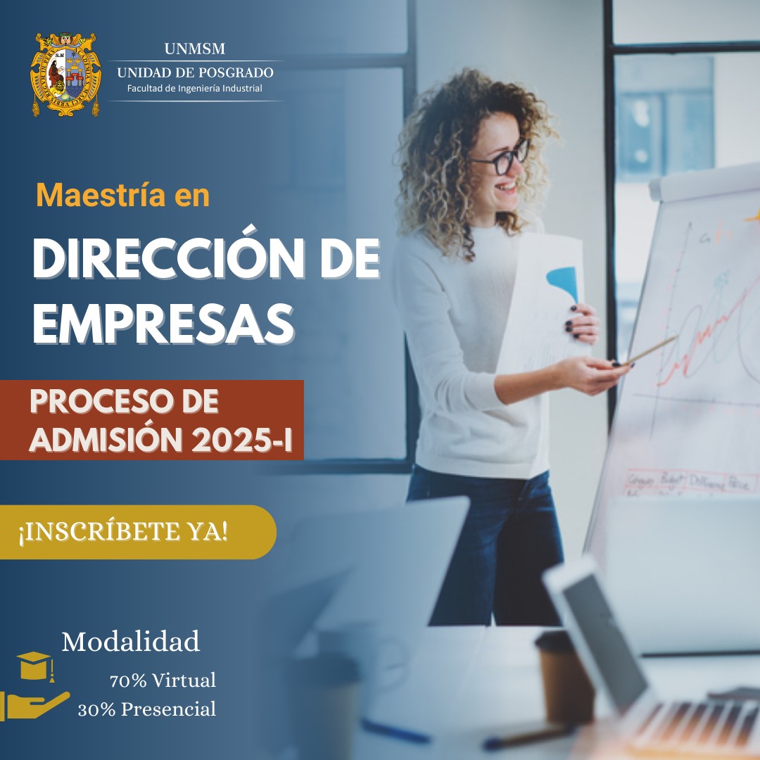 UpgUnmsm's tweet image. 🎓✨ ¡Lidera la transformación empresarial con una Maestría en Dirección de Empresas! 📊🚀

📢 Proceso de Admisión 2025-I – Inscripciones abiertas 📍
🔗 Regístrate ahora: 👉 forms.gle/3QuyFUFg5CbRyU…