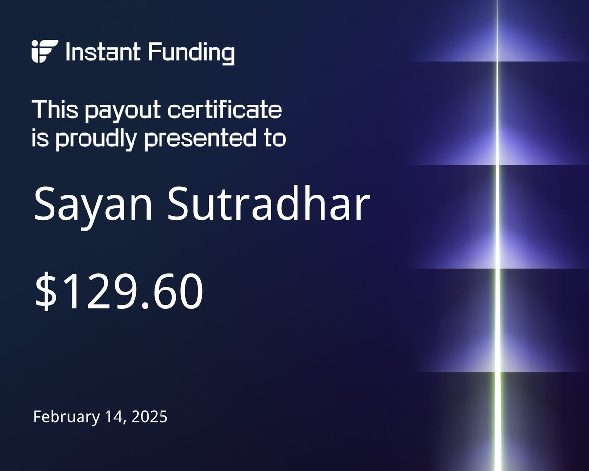 My first payout with <a href="/InstantFunding_/">Instant Funding</a>