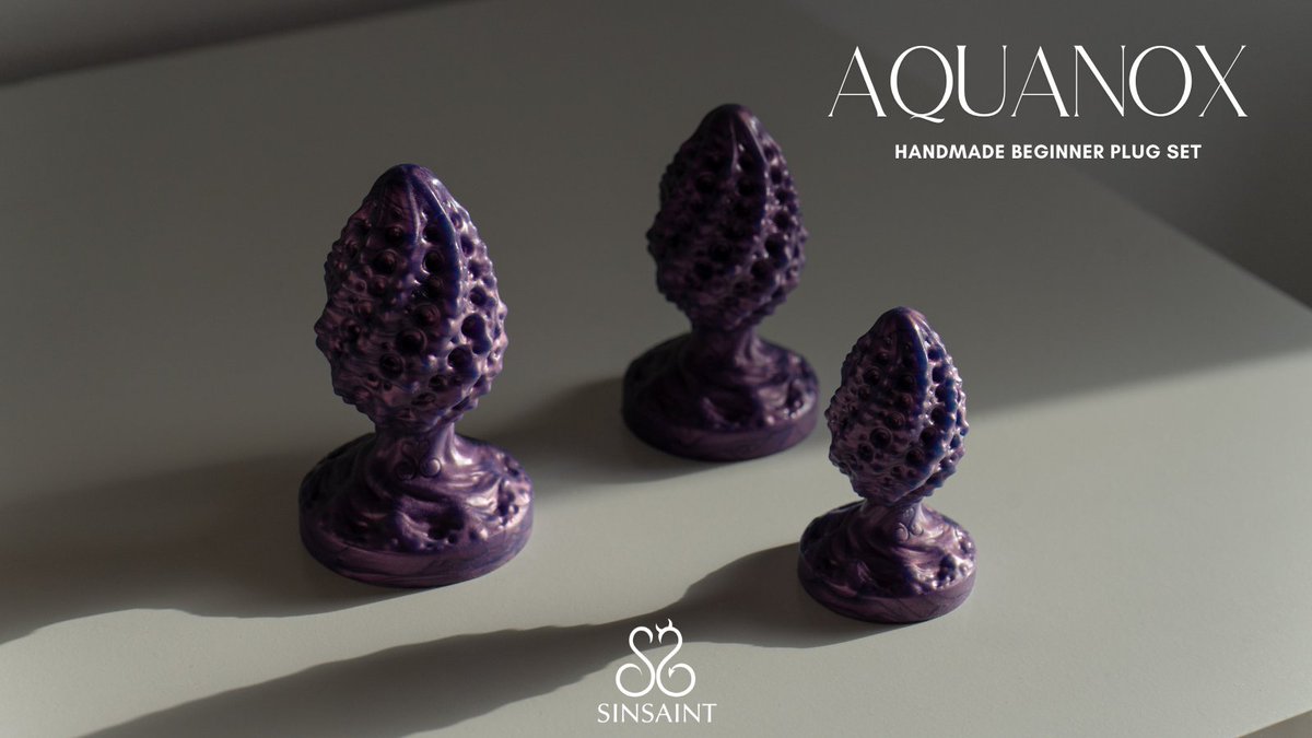 Silicone cuties 😍 Hadnmade and Hand poured. Like this color? We have got more for you on sinsaint.com

Shop Aquanox Butt Plug Set here: sinsaint.com/plugs/aquanox-…