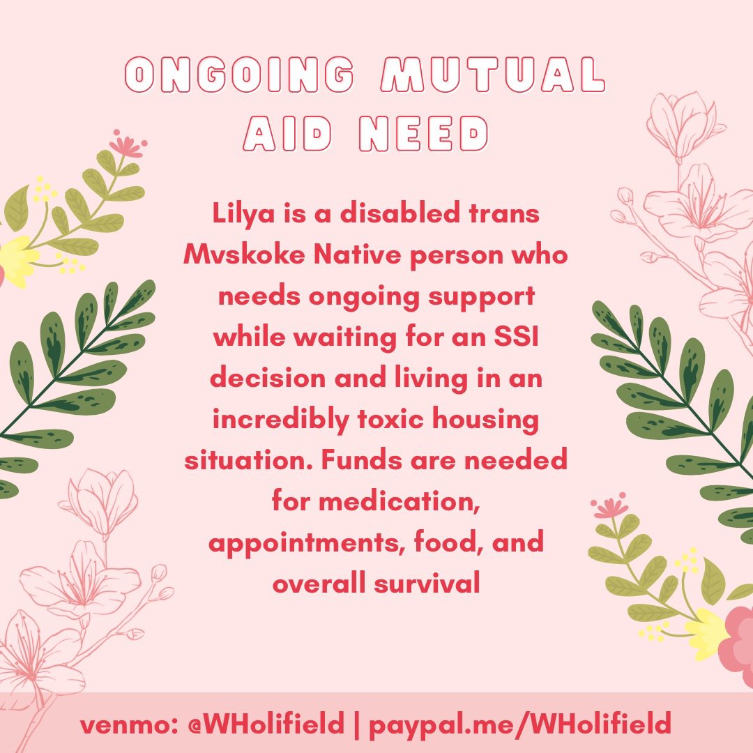 Lilya has 2 vital, non-negotiable appts tmrrw which need $100 by themselves, not to mention one bill is overdue

the rest are due tmrrw/Thurs, they need to O/N vital ins paperwork Wed &amp; they need tag/IDs fixed in time for court or Tess risks jailtime!

#HelpFolksLive2025