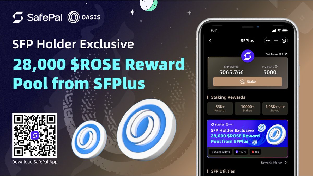 SafePalCN's tweet photo. 🎉@OasisProtocol #SFPlus 活动正式开启🎉
🎁 28,000 $ROSE 奖励池等着你
🔥 质押 $SFP 已赢取更多积分,尽享专属权益!
📆 Feb.18 – Feb.25 5 PM UTC+8, 2025
📚 https://t.co/ulrmxaEbDl
📱 马上参与: https://t.co/dm8GUWakQB
#Airdrop https://t.co/1cTHqRlfX1