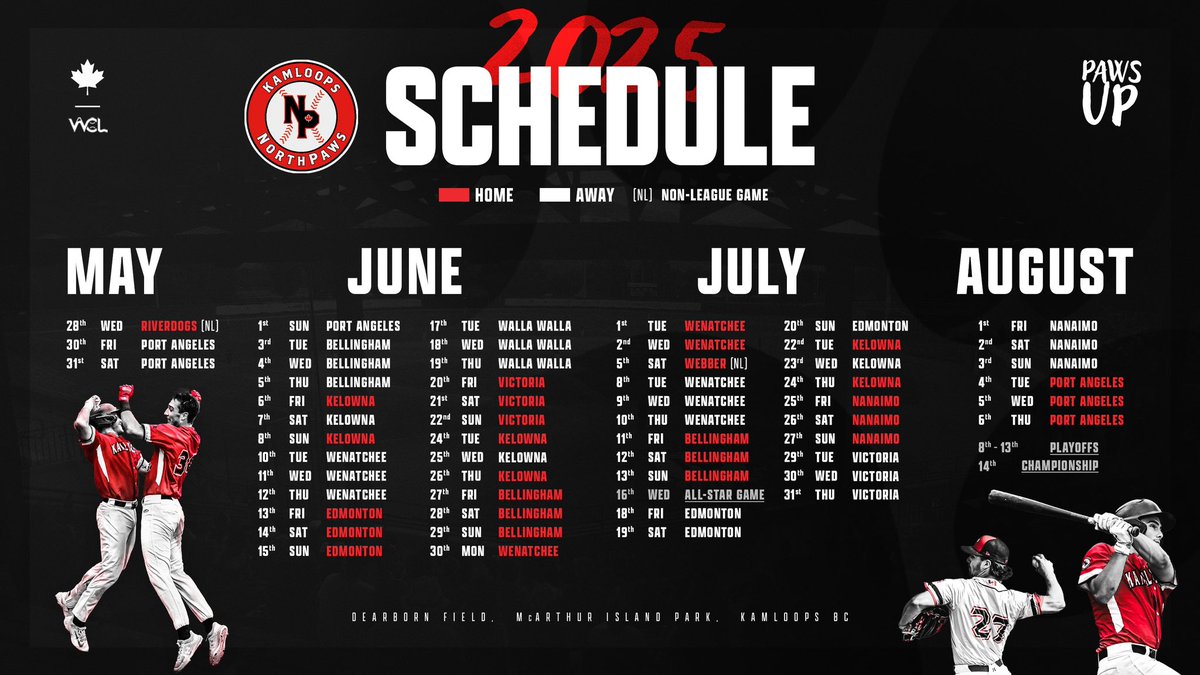 northpawsbb's tweet photo. Northpaws 2025 Schedule is out! 🐾

#pawsup #northpawsbaseball 

@WCLBaseball https://t.co/B9uB4kjGJE