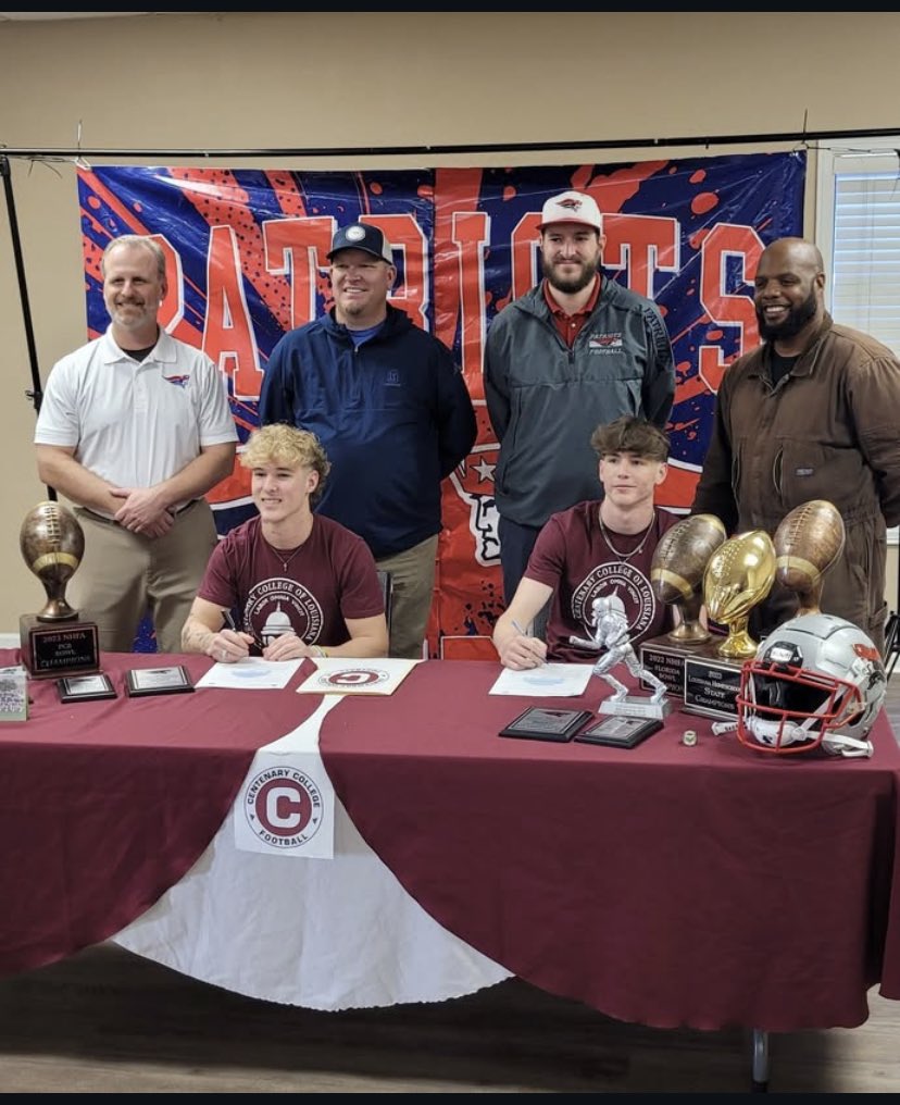 Chase McCall (@chase_mcca) on Twitter photo Officially signed to <a href="/Gents_Football/">Centenary Football</a>
Couldn’t be more blessed and excited to continue my career in football with the gents 🔥🔥💯 Extremely grateful for all my coaches who helped me achieve this goal. Let’s get to work <a href="/KadeWhitehead2/">Kade Whitehead</a>
<a href="/CoachWudtee/">Keondre Wudtee</a> <a href="/coachbyrondawso/">Coach Byron Dawson</a> Officially signed to <a href="/Gents_Football/">Centenary Football</a>
Couldn’t be more blessed and excited to continue my career in football with the gents 🔥🔥💯 Extremely grateful for all my coaches who helped me achieve this goal. Let’s get to work <a href="/KadeWhitehead2/">Kade Whitehead</a>
<a href="/CoachWudtee/">Keondre Wudtee</a> <a href="/coachbyrondawso/">Coach Byron Dawson</a>