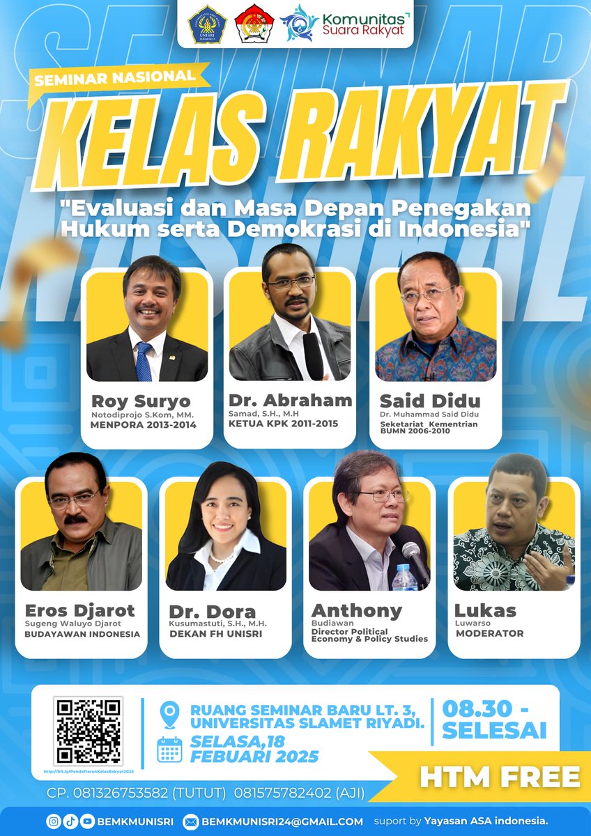 msaid_didu's tweet photo. Hari ini bahas nasib Indonesia dari Solo.
Insya Allah besok dari Jogya.
#IndonesiaGelap https://t.co/Y6SpiMT5Zl